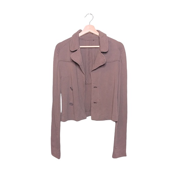 Off-Center Button Jersey Jacket - Picture 3 of 8